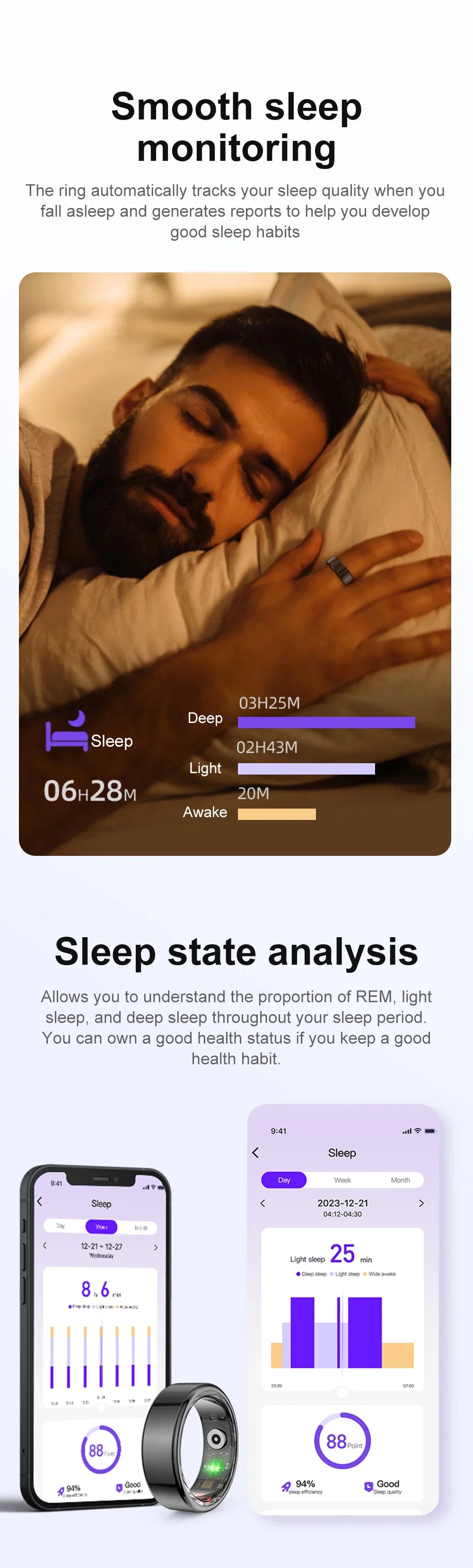 COLMI  Health Monitoring IP68 Smart Ring