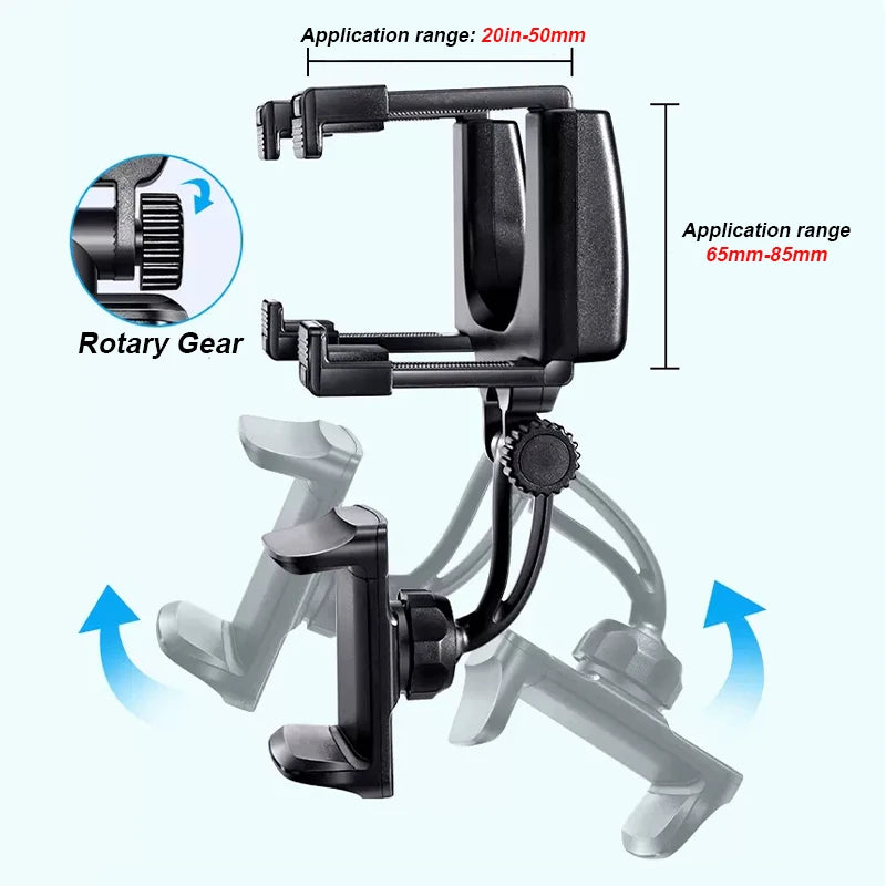 Rearview Mirror Phone Holder | 360° Rotation, Adjustable Stable Phone Mount for Car Navigation