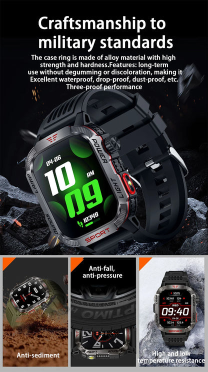 Huawei Xiaomi Military GPS Smart Watch Men - Flashlight Compass Waterproof