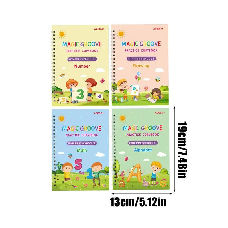 ChildsMind™ Grooved Handwriting Practice Book for Kids | Children's Magic Copybooks for Preschool Learning & Writing Activities