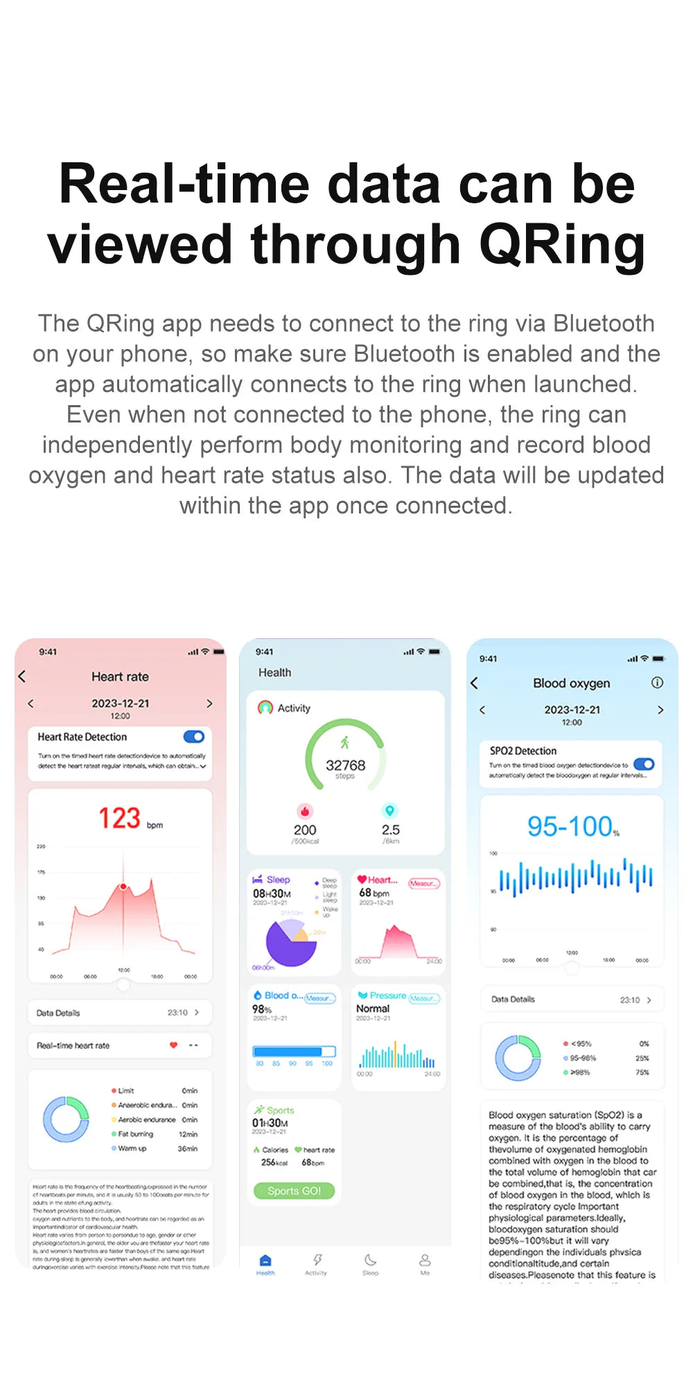 COLMI  Health Monitoring IP68 Smart Ring