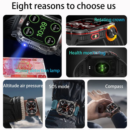 Huawei Xiaomi Military GPS Smart Watch Men - Flashlight Compass Waterproof