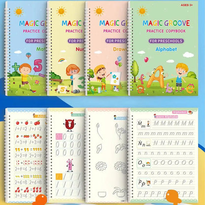 ChildsMind™ Grooved Handwriting Practice Book for Kids | Children's Magic Copybooks for Preschool Learning & Writing Activities