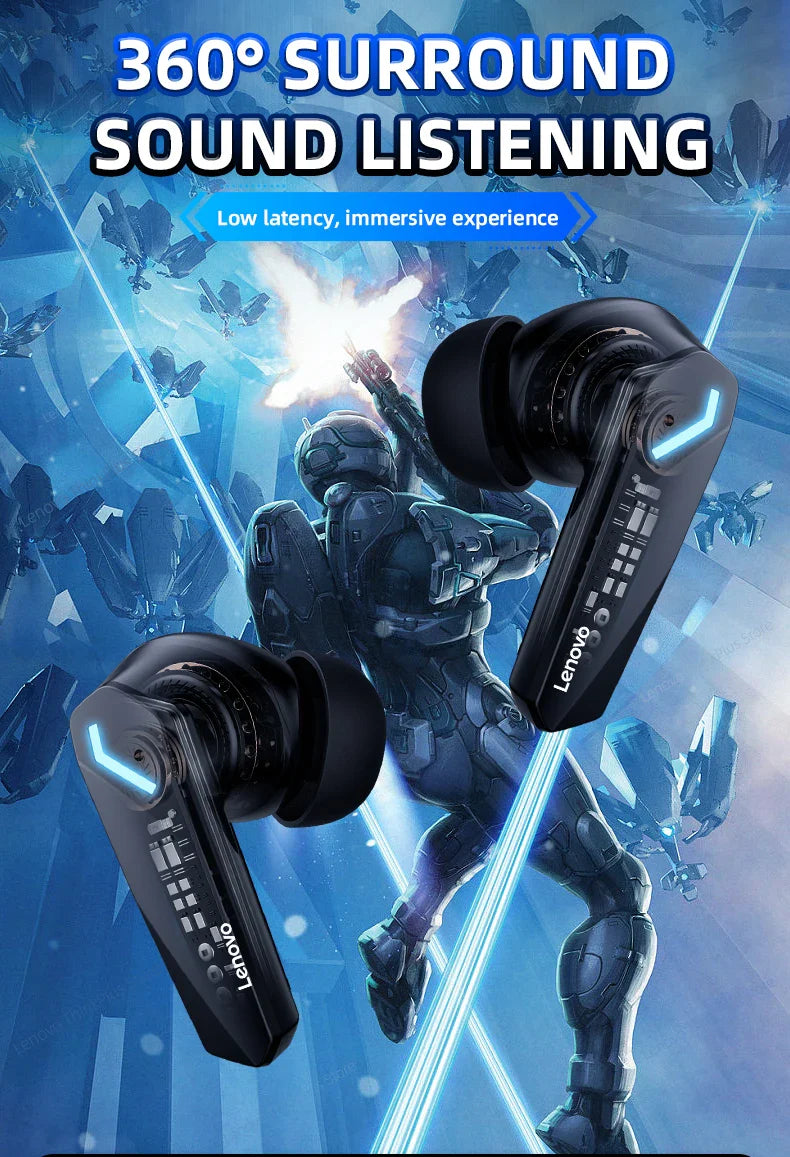 Lenovo Pro Bluetooth 5.3 Gaming Low Latency Transformer Headphones