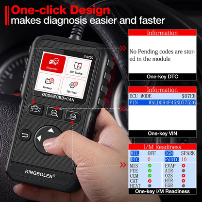 OBD2 Scanner | Multilingual Engine Code Reader, Voltage Test &amp; Free Lifetime Updates