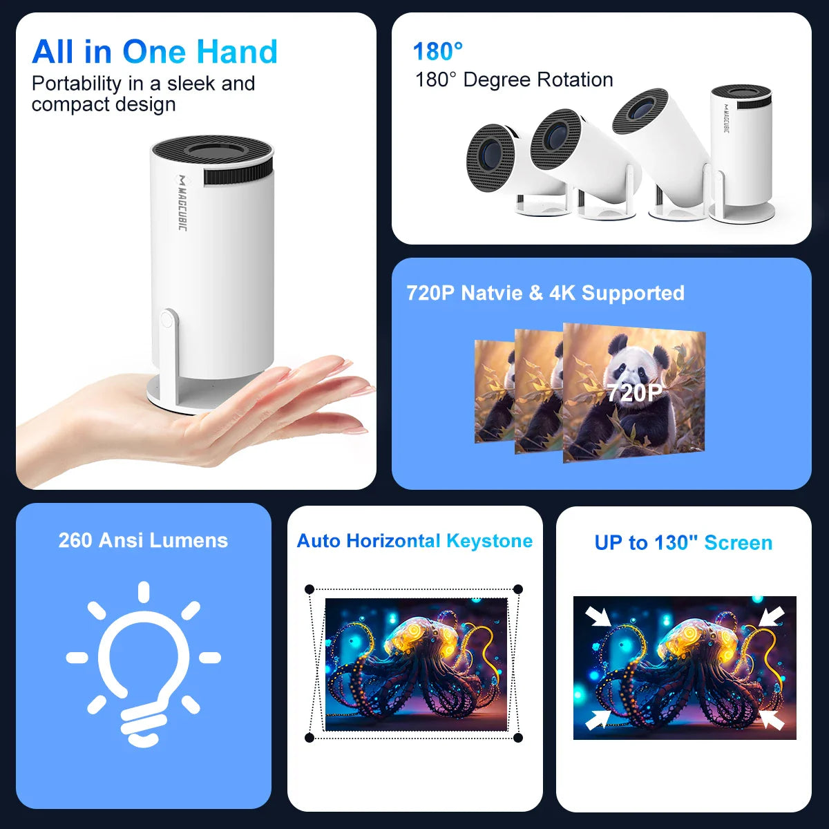 Magcubic  HY300 Pro 4K Home Cinema Indoor/Outdoor Projector