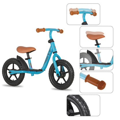 10"/12" Kids Balance Bike for Girls & Boys – Adjustable Seat & Footrest for Toddler Balance & Confidence