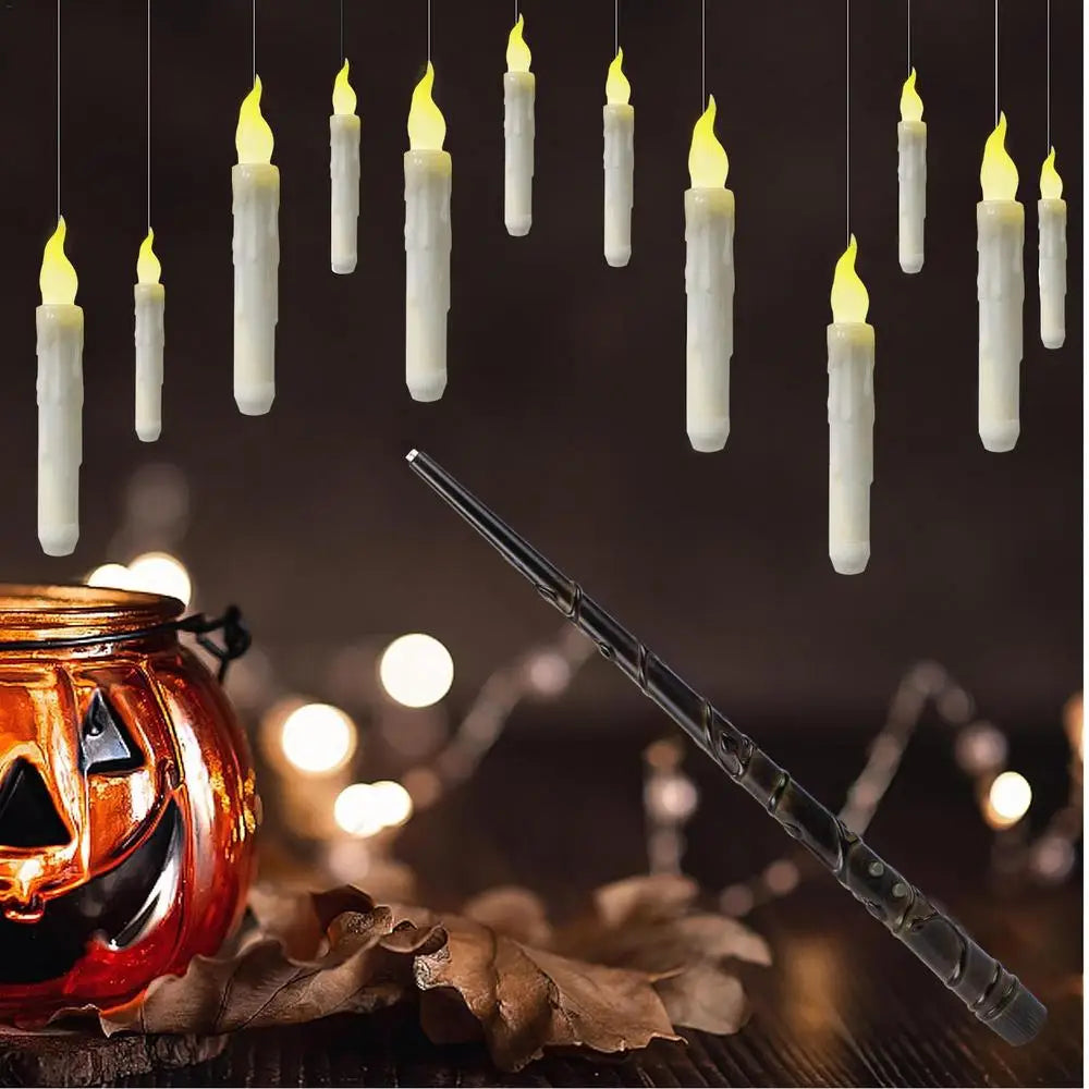 Magic Flickering Hanging Candles with Wand Remote