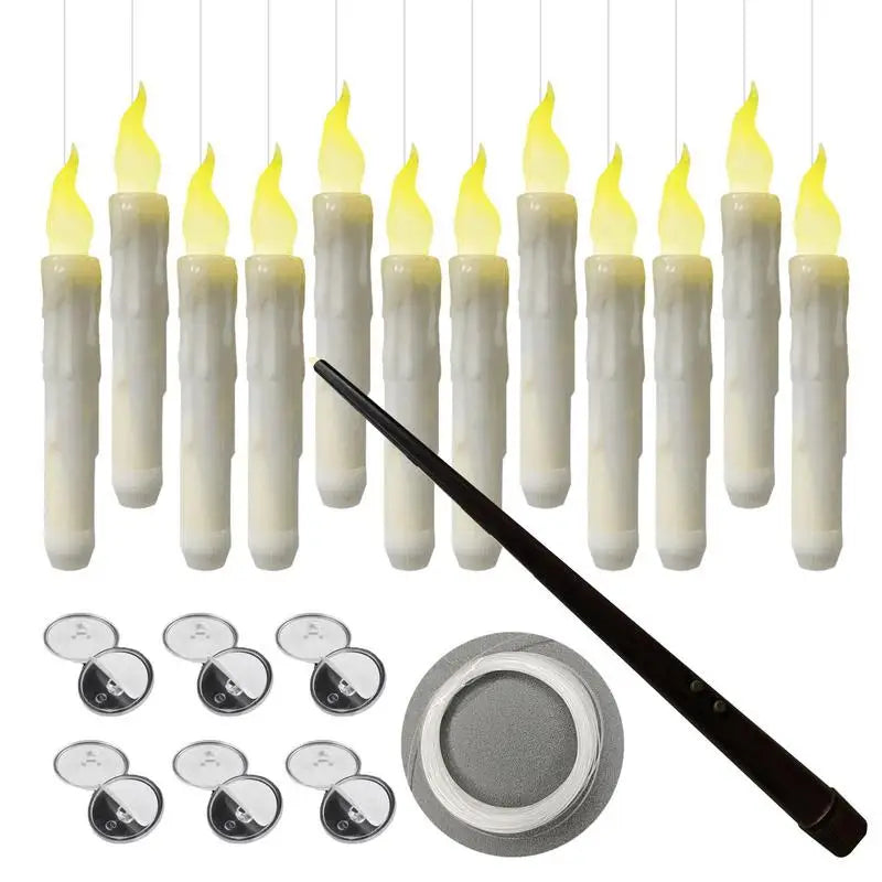 Magic Flickering Hanging Candles with Wand Remote