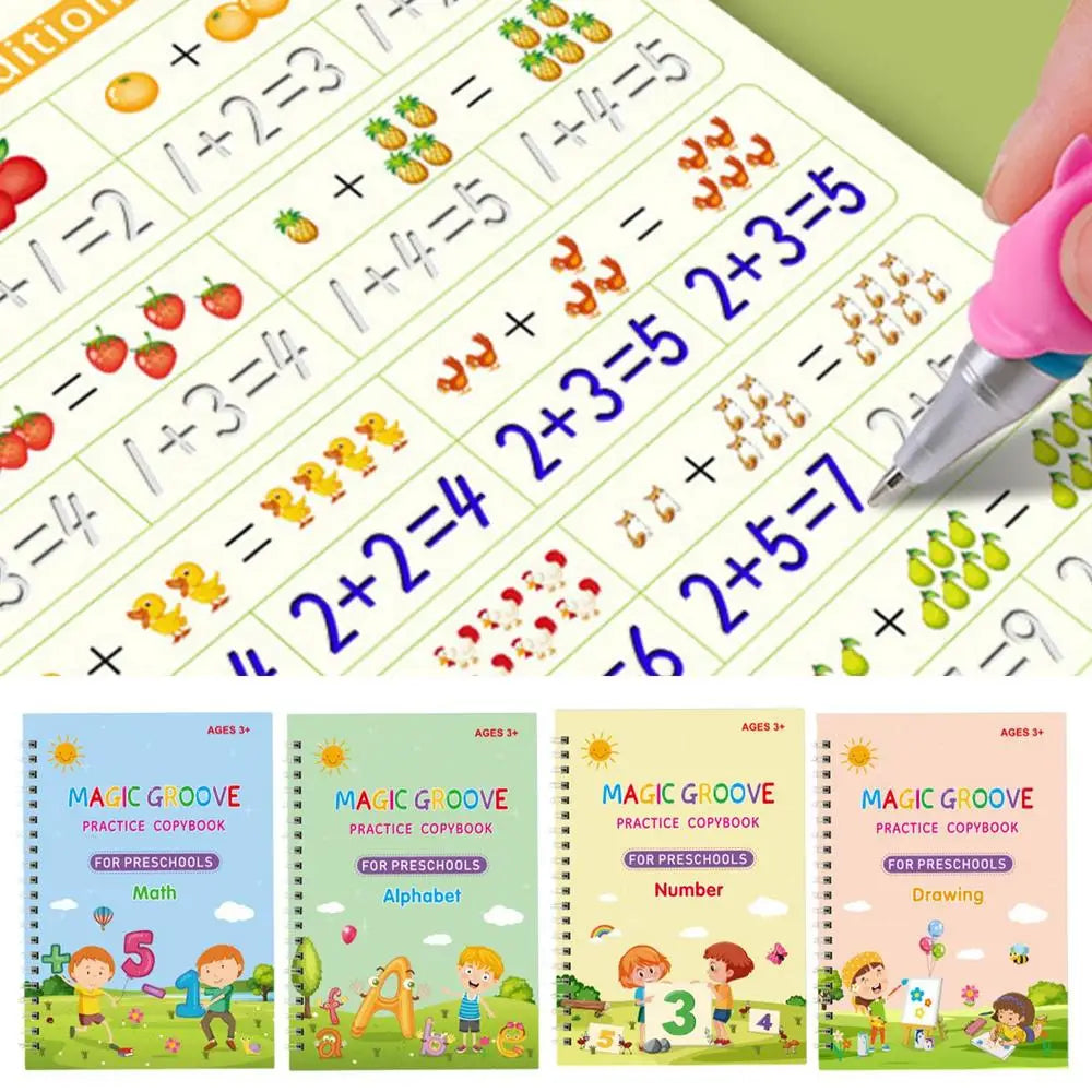 ChildsMind™ Grooved Handwriting Practice Book for Kids | Children's Magic Copybooks for Preschool Learning & Writing Activities