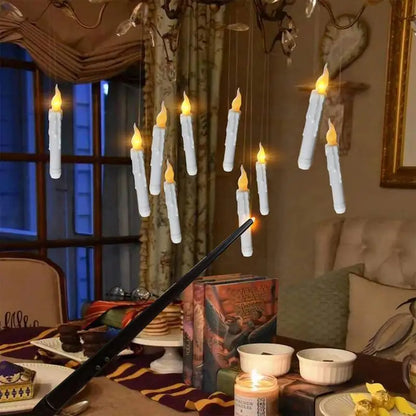 Magic Flickering Hanging Candles with Wand Remote