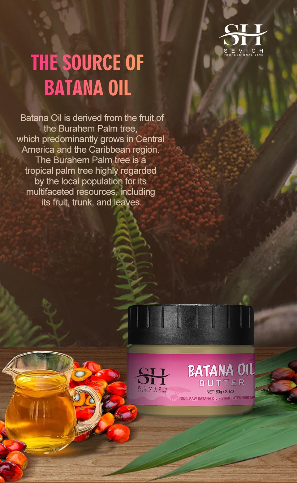 Natural 100% Pure Batana Oil Hair Growth and Hair Loss Treatment