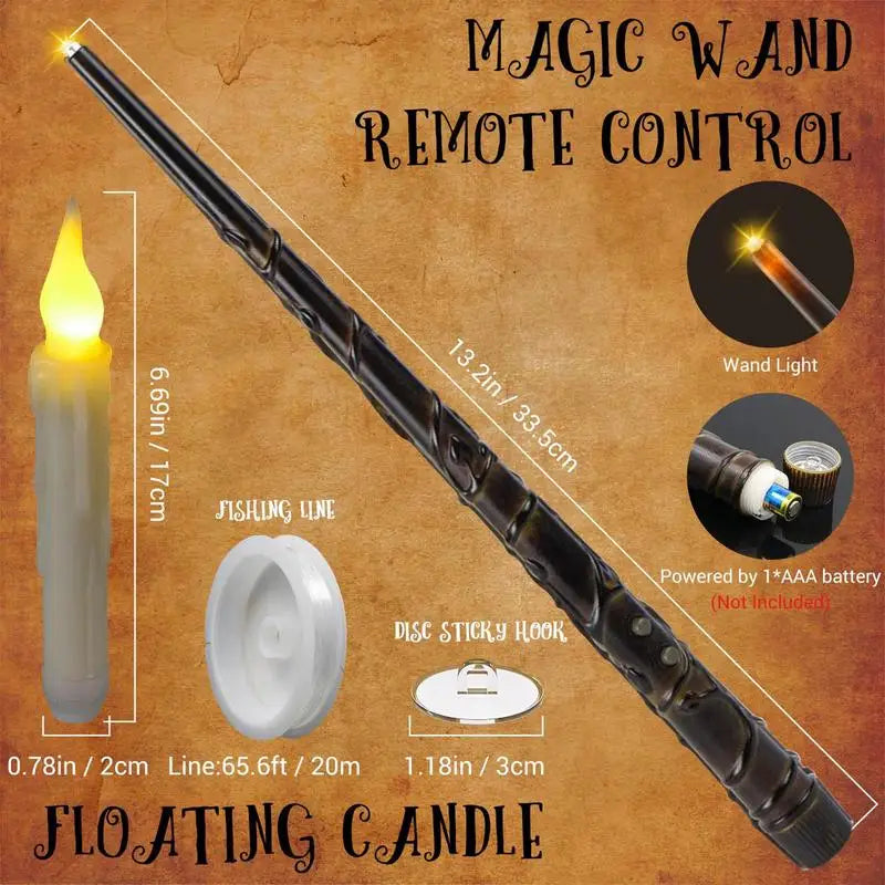 Magic Flickering Hanging Candles with Wand Remote