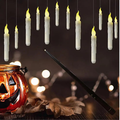 Magic Flickering Hanging Candles with Wand Remote