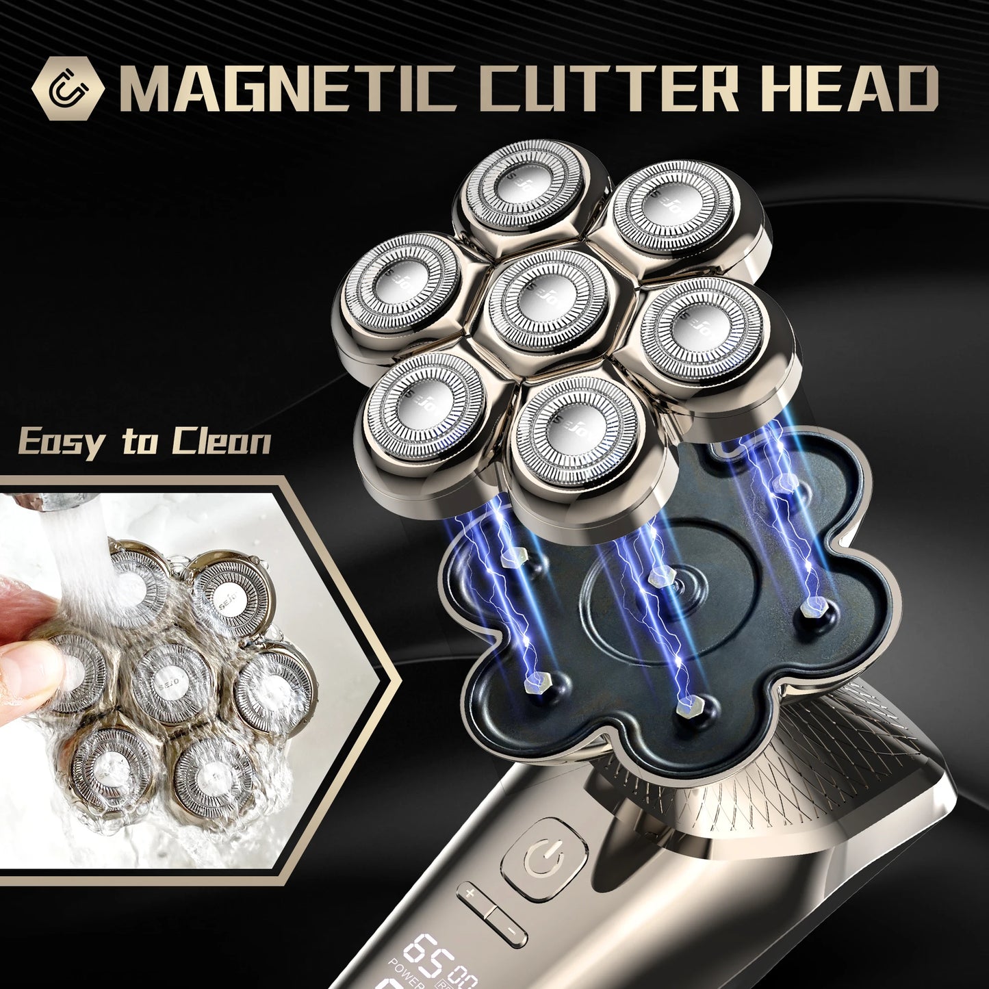 Electric 7 Blades Floating Razor & Hair Trimmer