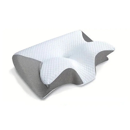 Plush+™ Memory Foam Plush+ Cervical Contour Leaf Pillow | 2-in-1 Ergonomic Contour Orthopedic Pillow for Neck Pain Relief & Support