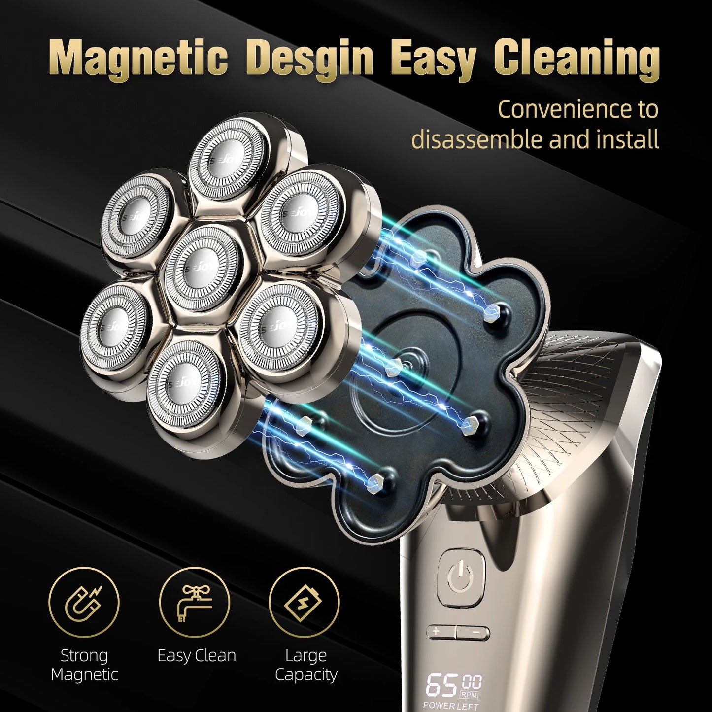 Electric 7 Blades Floating Razor & Hair Trimmer